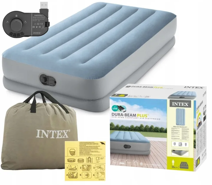 Nafukovací matrac 191x99x36 cm so zabudovanou USB pumpou INTEX 64157