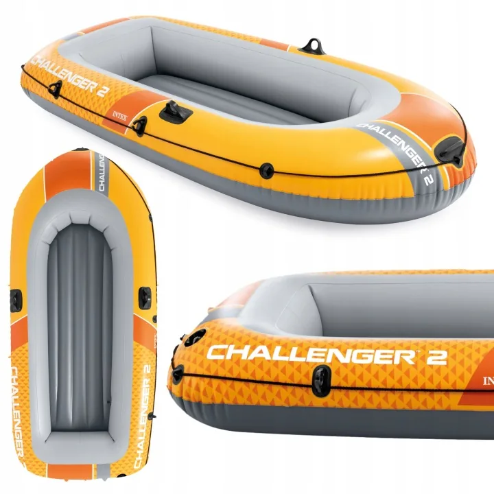 Rybársky čln Challenger pre 2 osoby 200 kg 236x114x41 cm pumpa veslá INTEX 66313