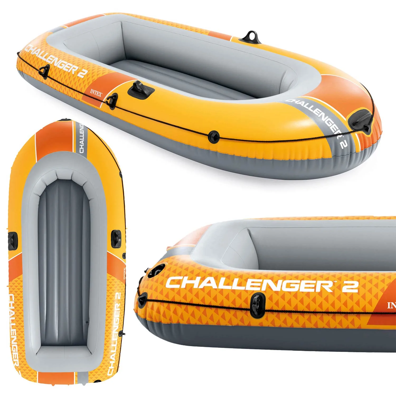 Rybársky čln Challenger pre 2 osoby 200 kg 236x114x41 cm pumpa veslá INTEX 66313
