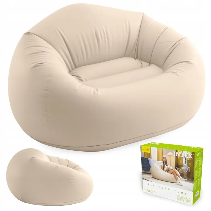 Nafukovacie kreslo pufa nafukovacia pufa sedací matrac 137x127x74cm Intex 66505