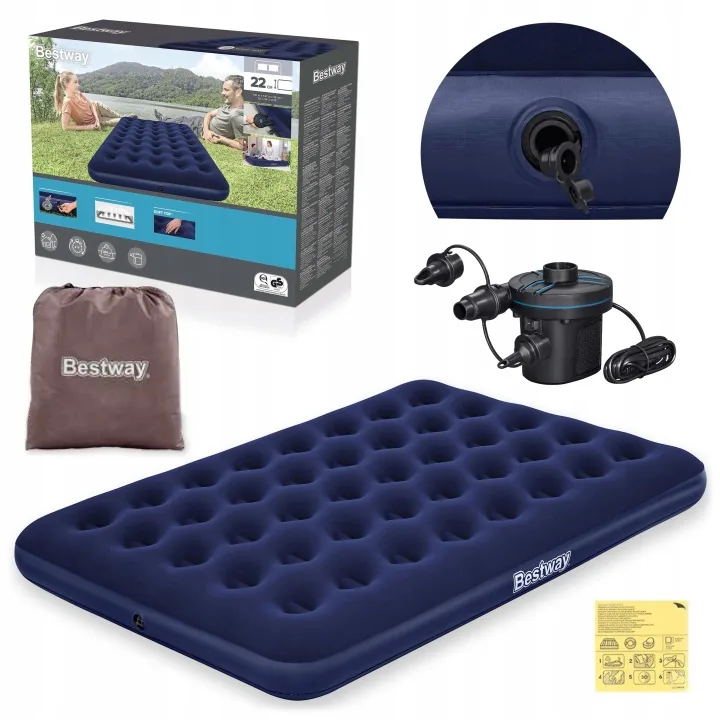 Nafukovací matrac 191x137x22 cm s elektrickou pumpou Bestway 67287