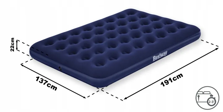 Detail produktu 5: Nafukovací matrac 191x137x22 cm s elektrickou pumpou Bestway 67287