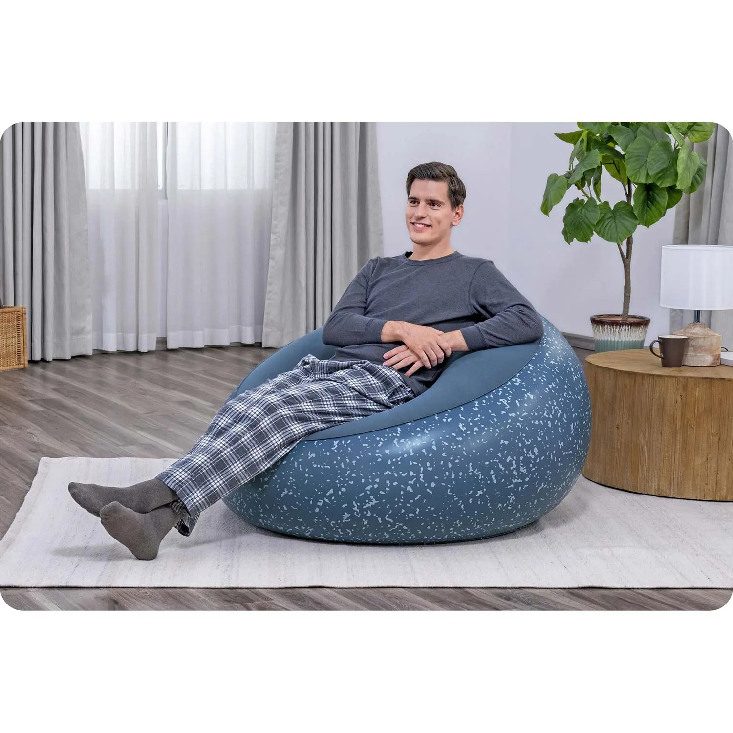 Detail produktu 4: Nafukovacie kreslo, nafukovacia pufa, sedací vak 112x112 cm Bestway 75154