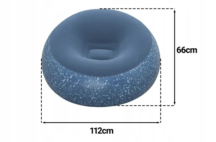 Detail produktu 4: Nafukovacie kreslo, nafukovacia pufa, sedací vak 112x112 cm Bestway 75154