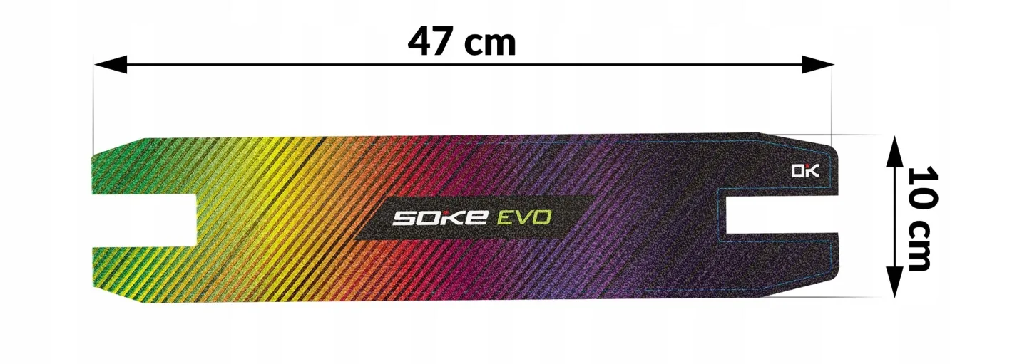 Detail produktu 3: Griptape na freestyle kolobežku Soke Griptape 47x10 cm Rainbow
