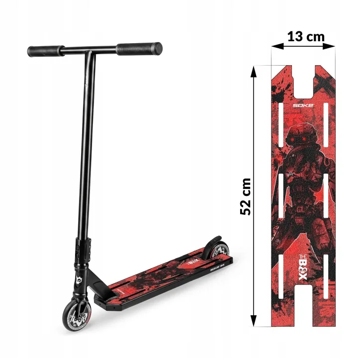 Detail produktu 14: Grip tape na freestyle kolobežku Soke Griptape 52x13cm Red Cyber