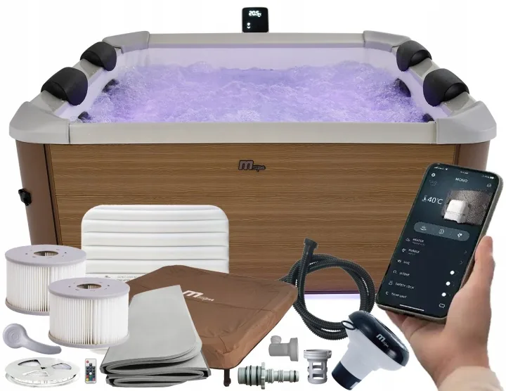 Detail produktu 3: Celoročné panelové SPA s hydromasážou Amber pre 6 osôb, mSpa LED WiFi