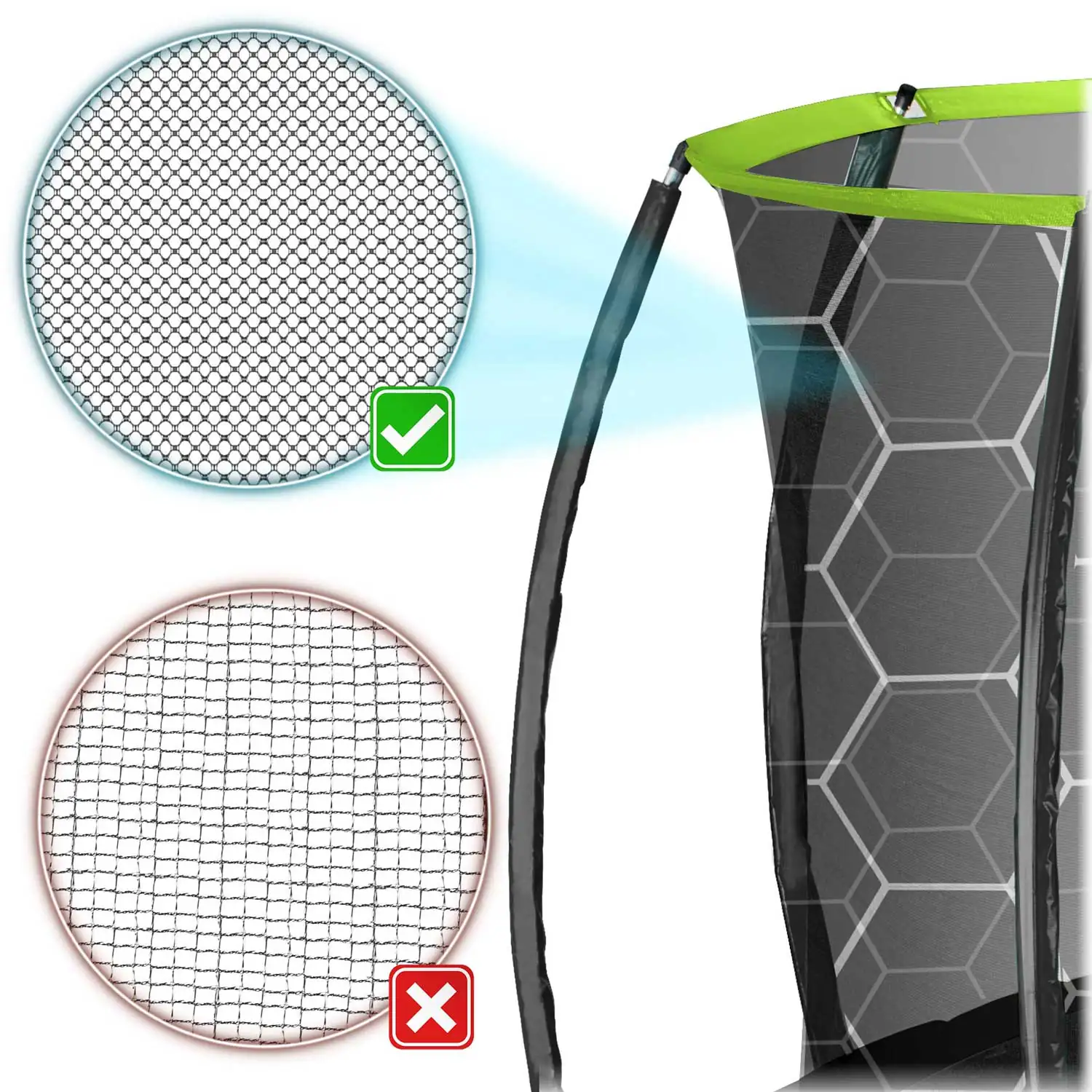 Detail produktu 9: Vnútorná sieť do trampolíny Neo-Sport 252 cm 8 ft 6 stĺpikov