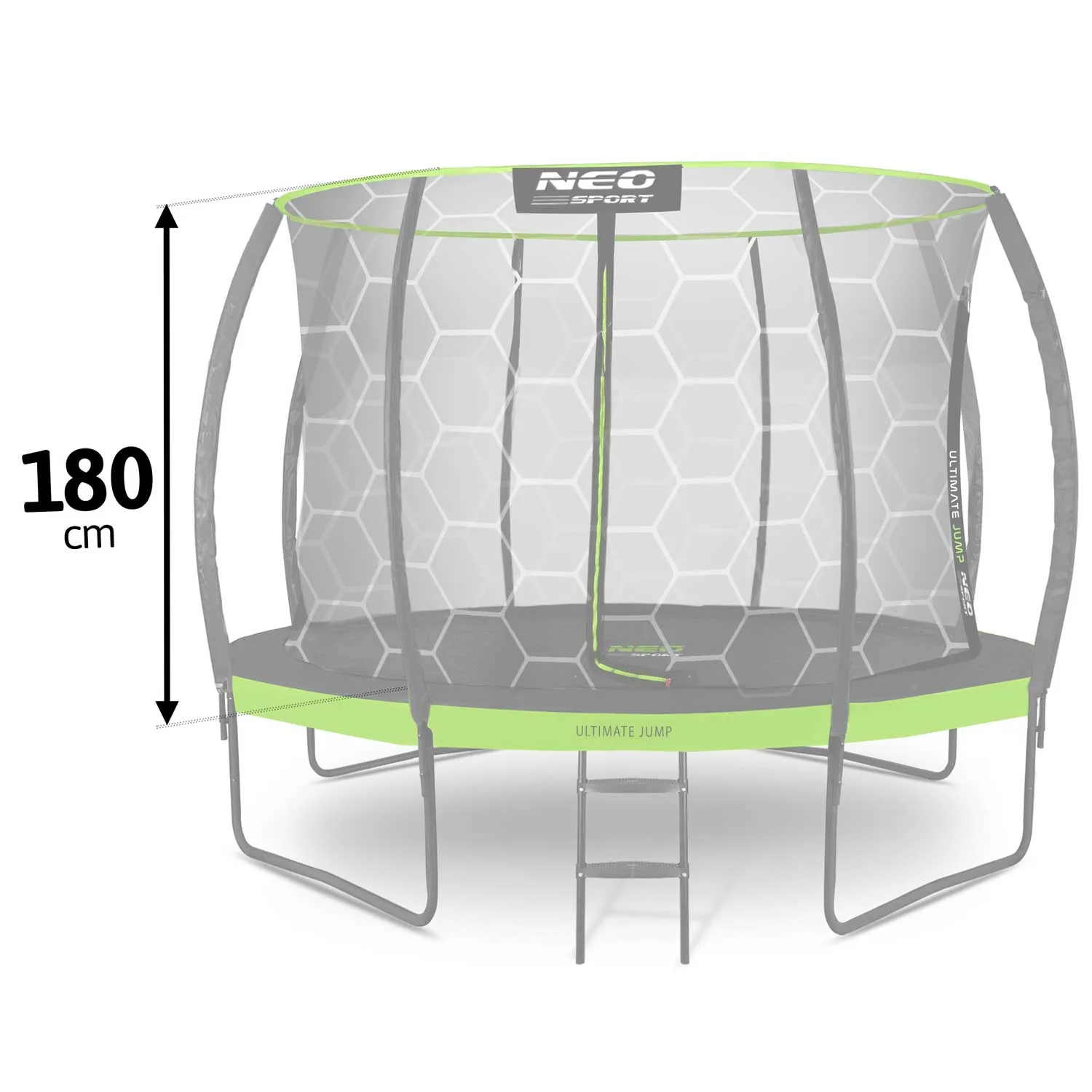 Detail produktu 3: Vnútorná sieť do trampolíny Neo-Sport 252 cm 8 ft 6 stĺpikov