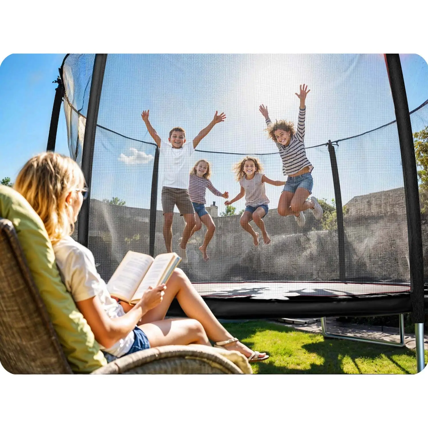 Detail produktu 6: Vnútorná sieť do trampolíny Neo-Sport 252 cm 8 ft 6 stĺpikov