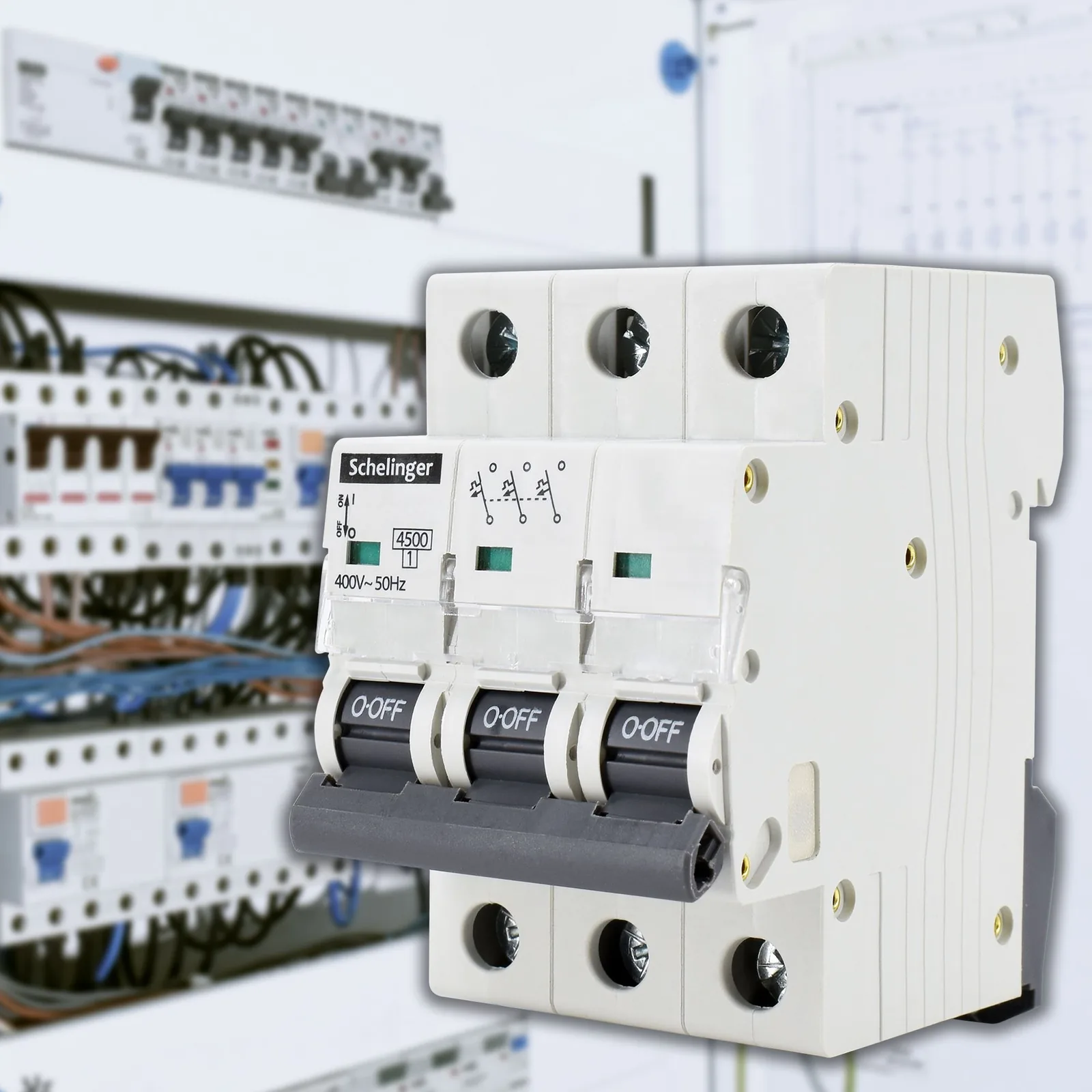 Schelinger istič 3P 50A, charakteristika B, modulový na DIN lištu BM-A02-G7-3P-B50