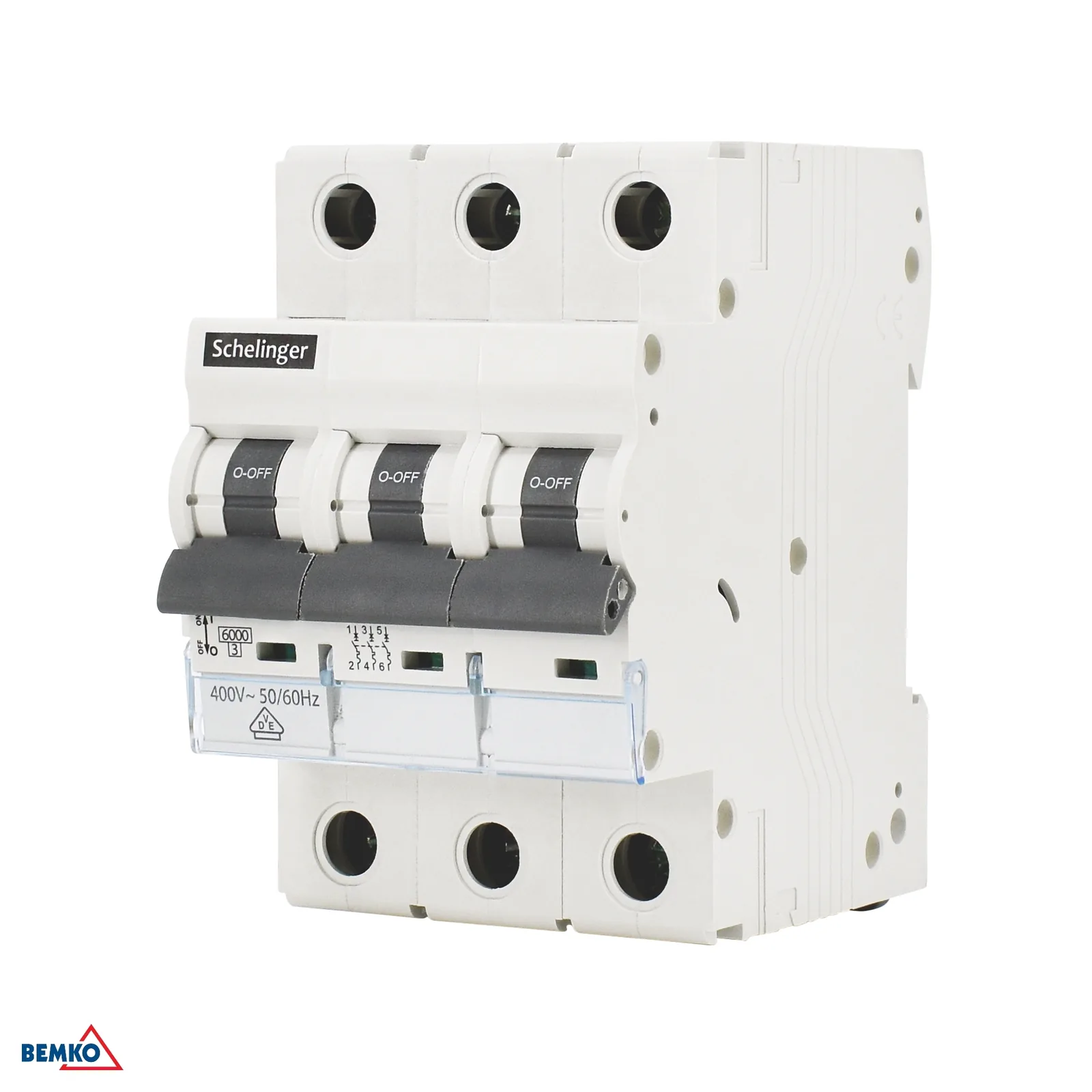 Trojpólový modulový istič B 20A 6KA Schelinger BM-A02-G8-3P-B20
