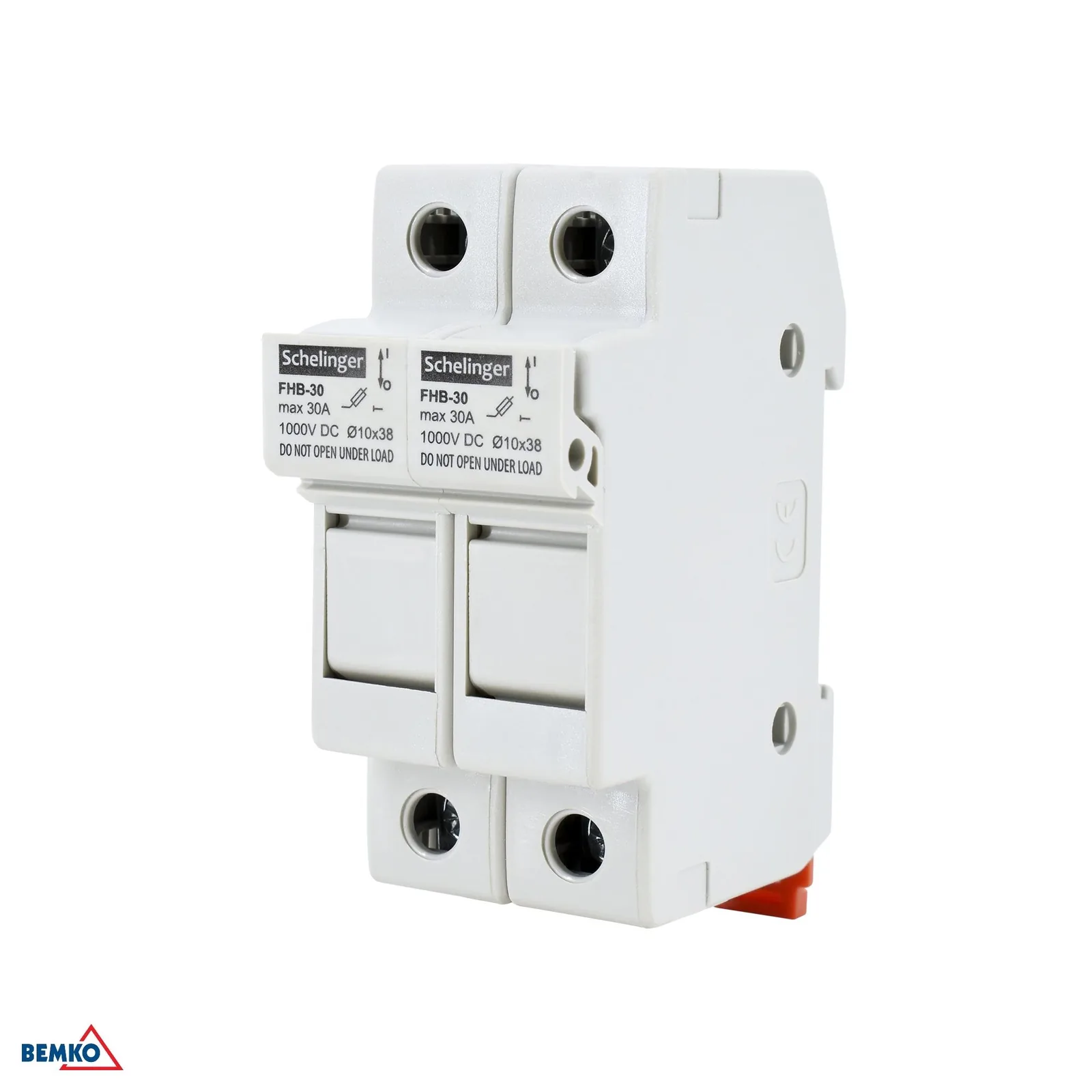 Poistkový odpojovač 2P 10X38 na DIN lištu, 1000 V DC, max. 32 A Schelinger BM-A13-FHB-2P-DC1000-32