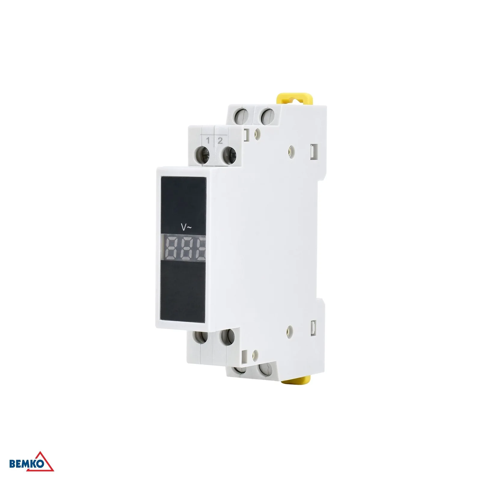 Digitálny jednofázový voltmeter na DIN lištu 80–500 V BM-A16-NV-1F