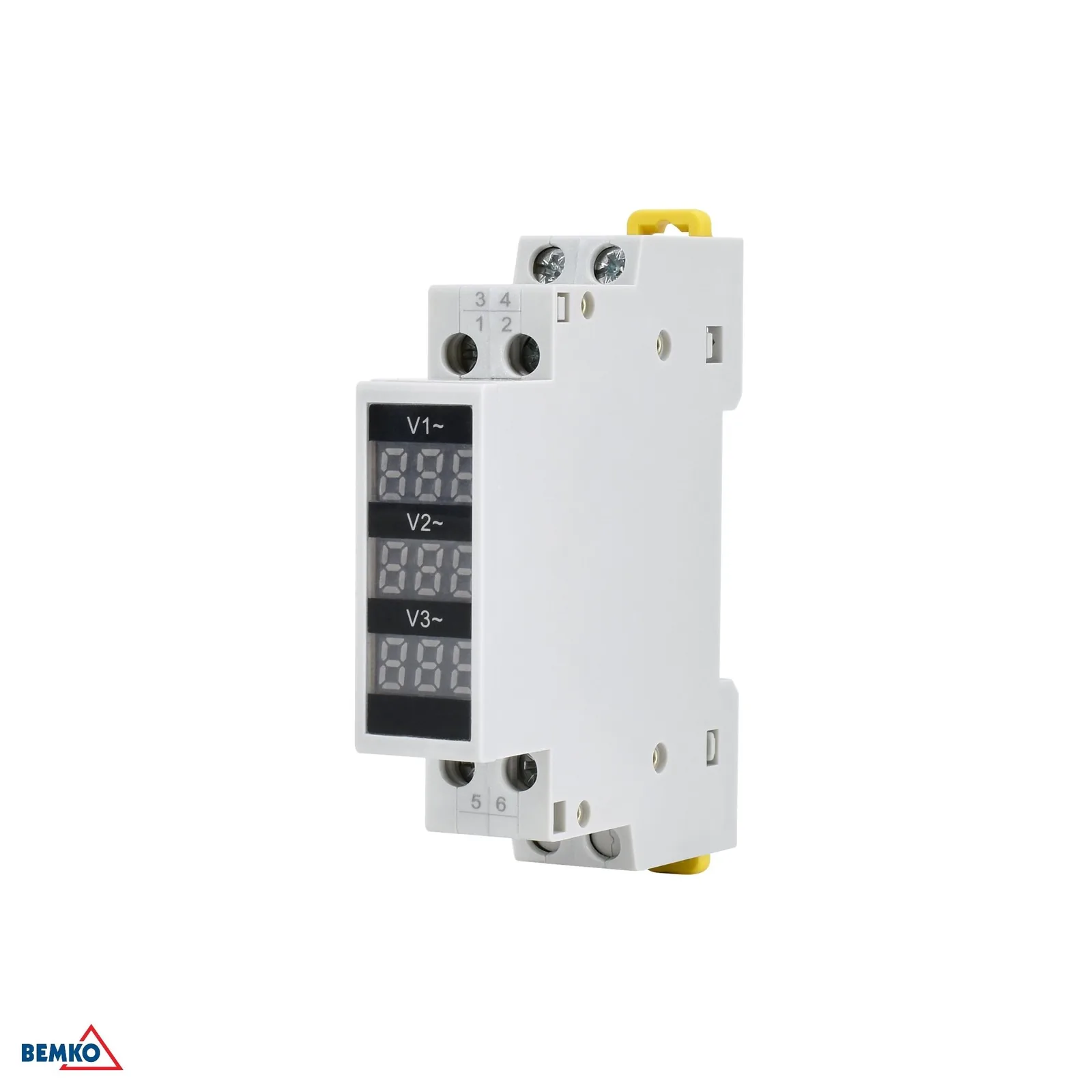 Digitálny trojfázový voltmeter na DIN lištu 80–500 V Schelinger BM-A16-NV-3F