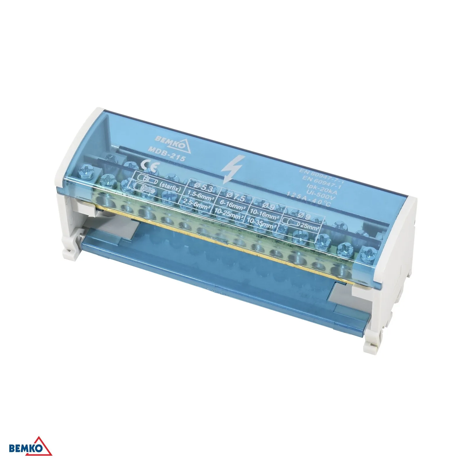 Schelinger modulová rozvodná svorka 2X15, 125 A, IP20 na DIN lištu BM-A18-MDB-215