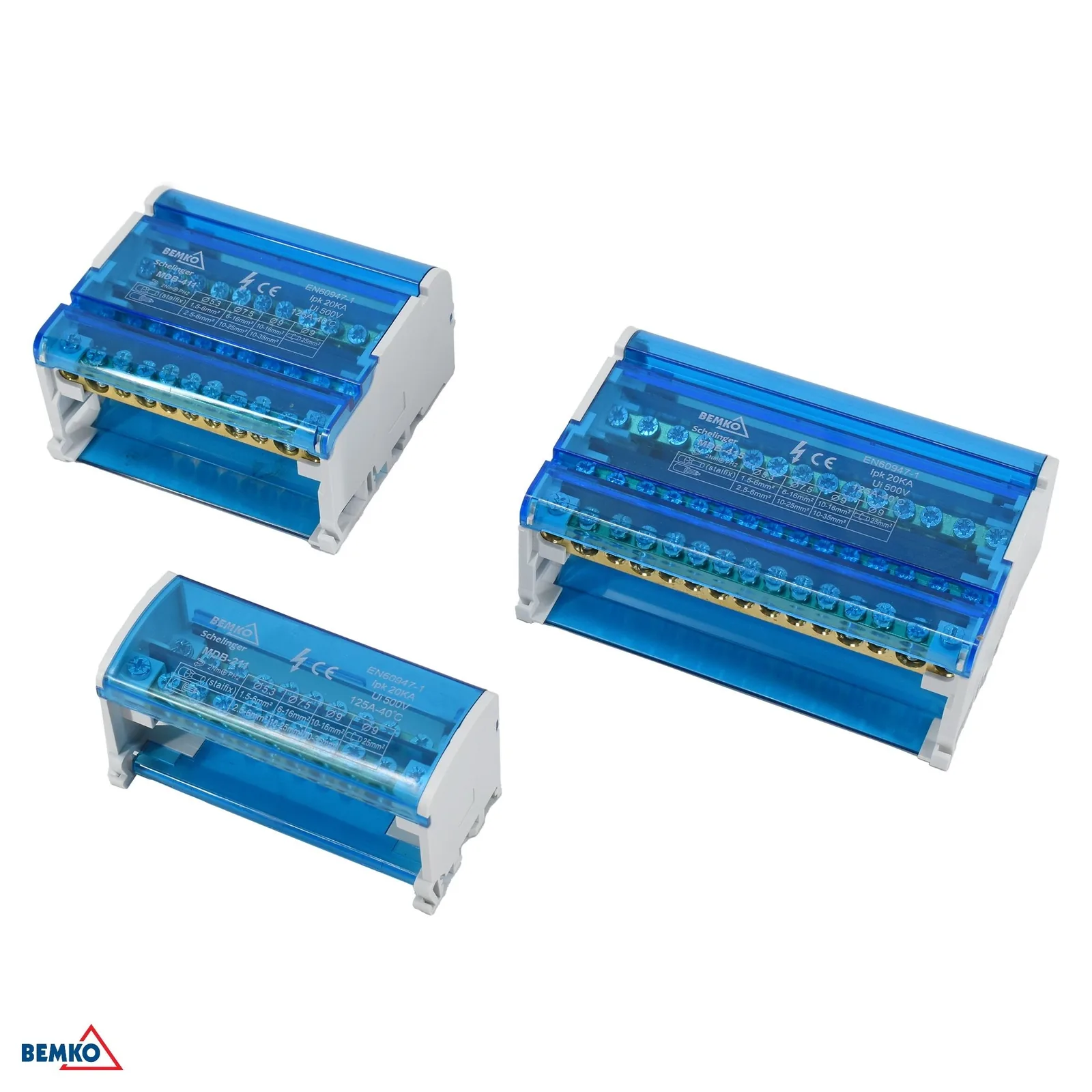 Modulový rozvodný blok na DIN lištu 125 A IP20 4X11 BM-A18-MDB-411