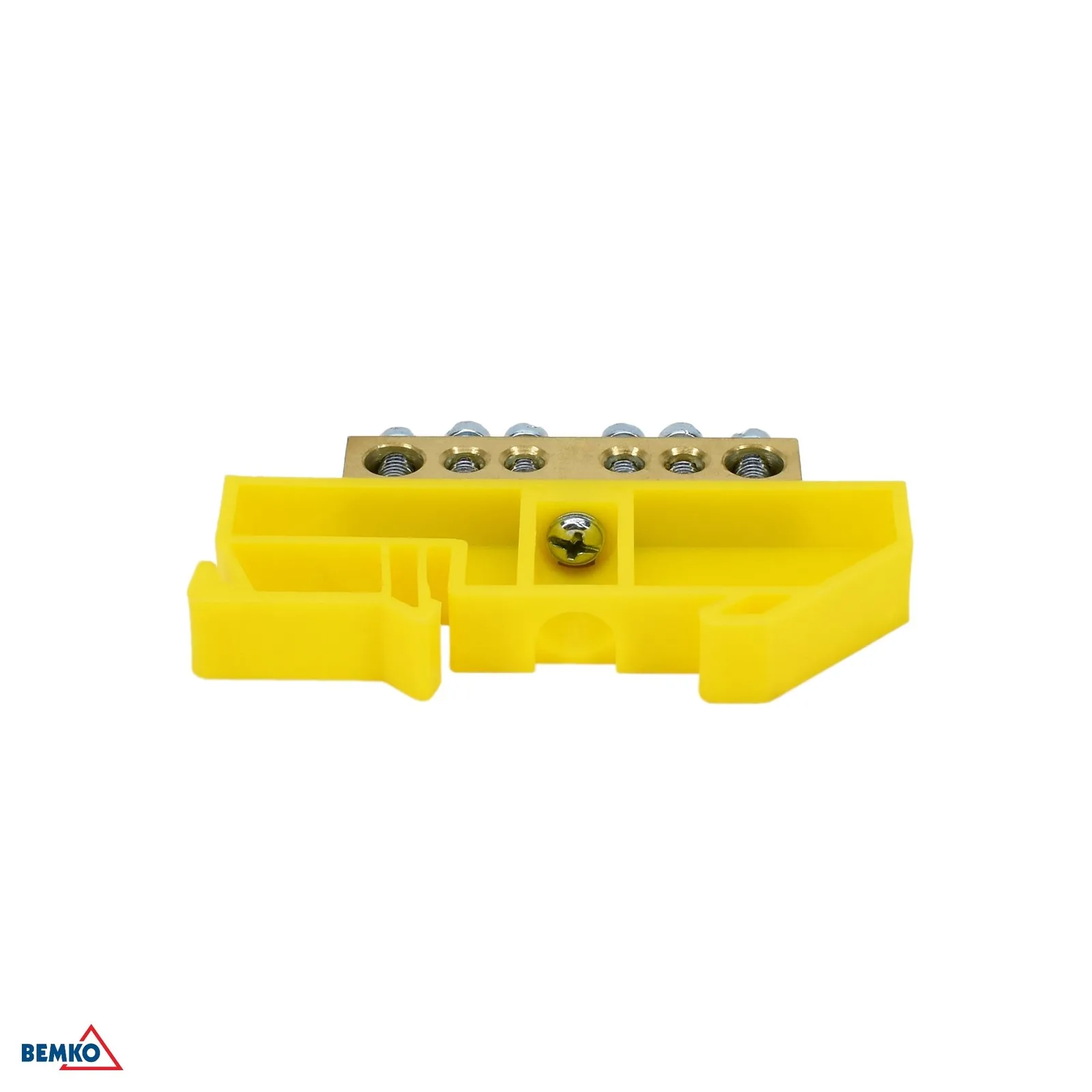 Schelinger svorkovnica na DIN lištu 35 mm, 125 A, 500 V, 1 modul, žltá BM-A18-TBI-8X12-06P-ZO