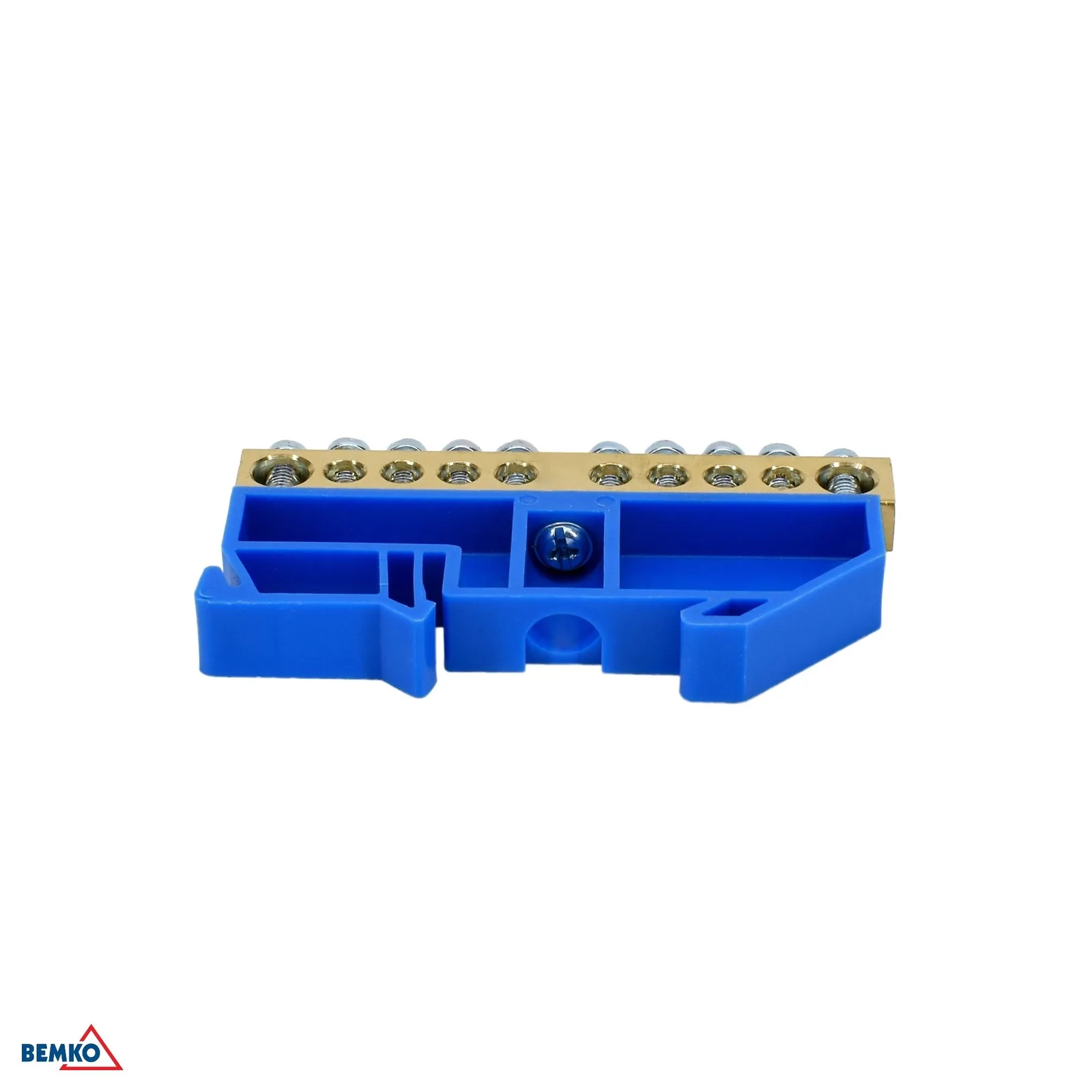 Schelinger svorkovnica na DIN lištu 35 mm 10X6 MM2 125 A 500 V modrá BM-A18-TBI-8X12-10P-NI