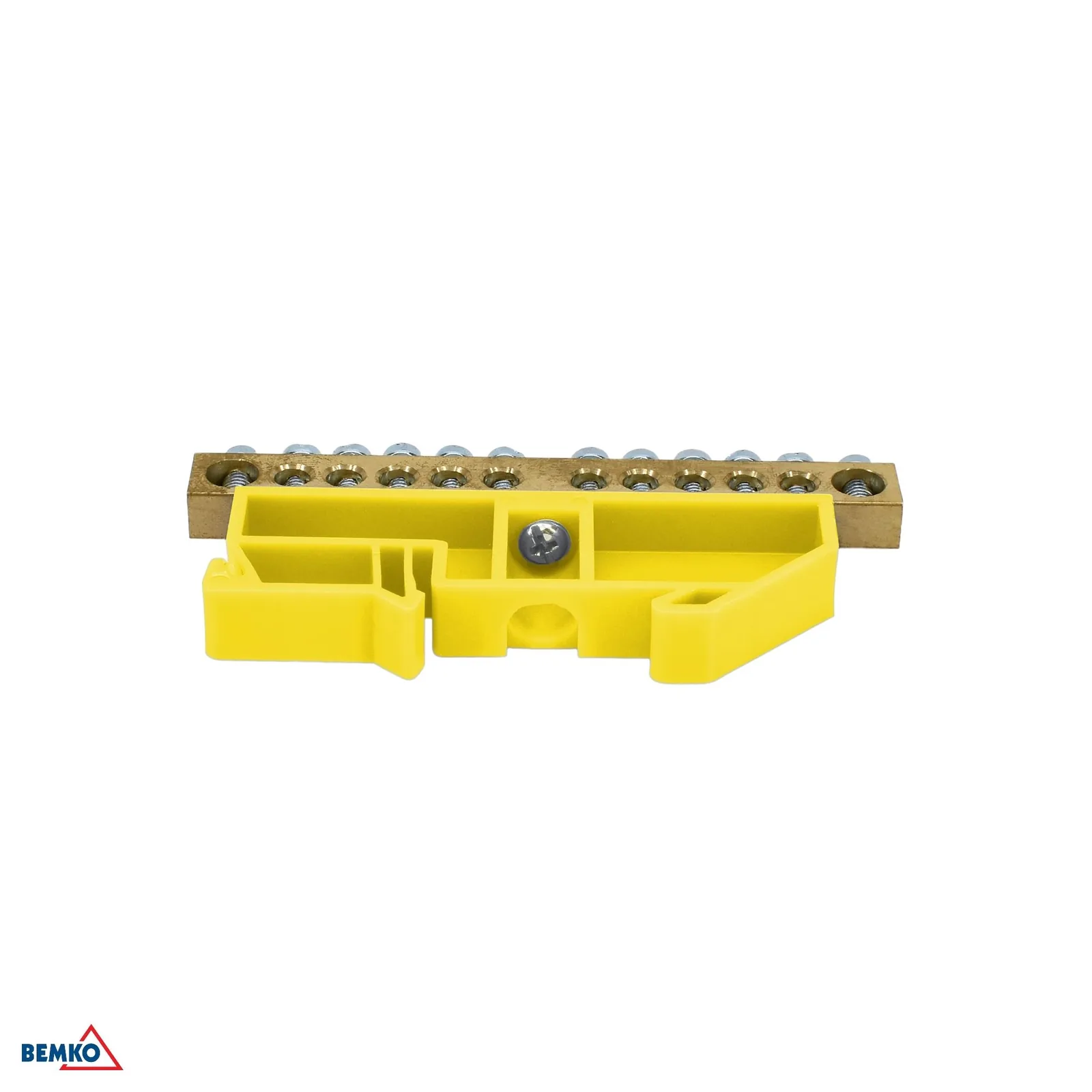 Schelinger svorkovnica na DIN lištu 35 mm, 12 svoriek, 125 A, 500 V, žltá BM-A18-TBI-8X12-12P-ZO