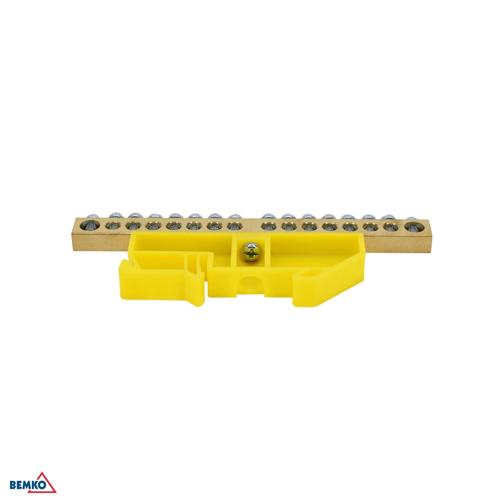 Schelinger svorkovnica na DIN lištu 35 mm, 125 A, 6 mm², žltá BM-A18-TBI-8X12-16P-ZO