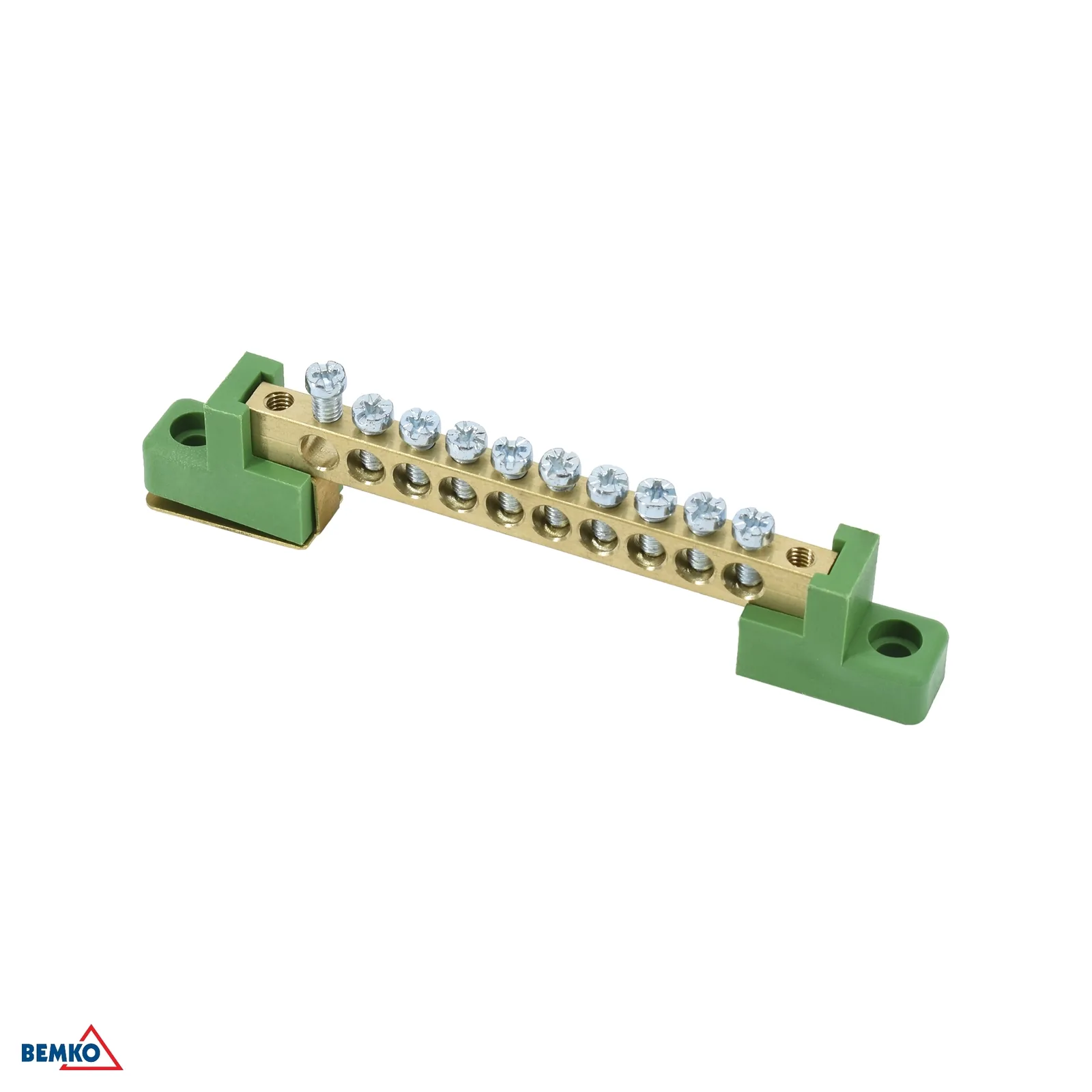 Svorkovnica na DIN lištu 63A 500V zelená Schelinger BM-A18-TBJ-6X09-10P-ZI