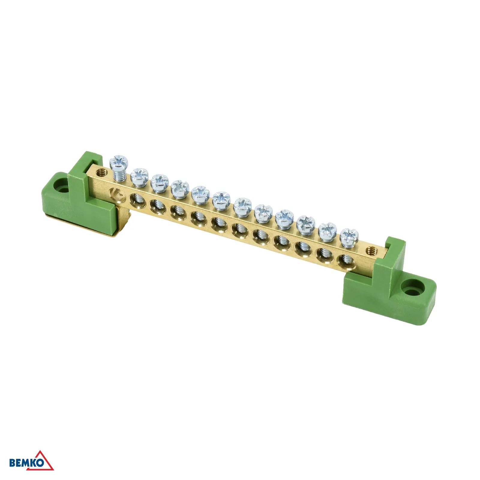 Schelinger svorkovnica na izolátoroch 6X9 zelená, 12 svoriek, 63 A, 500 V BM-A18-TBJ-6X09-12P-ZI