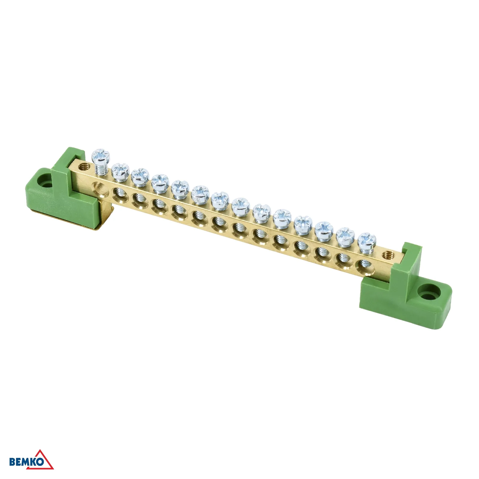 Schelinger svorkovnica na ploché izolátory 14 svoriek 63 A 500 V zelená BM-A18-TBJ-6X09-14P-ZI