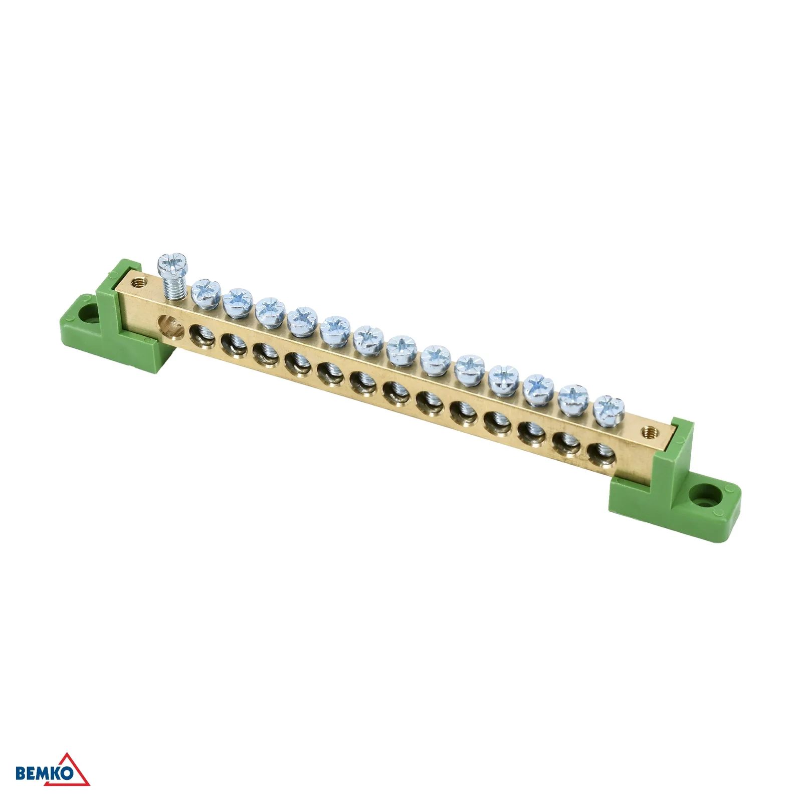Schelinger rozvodná svorkovnica na izolátoroch 125A 500V 14 svoriek zelená BM-A18-TBJ-8X12-14P-ZI