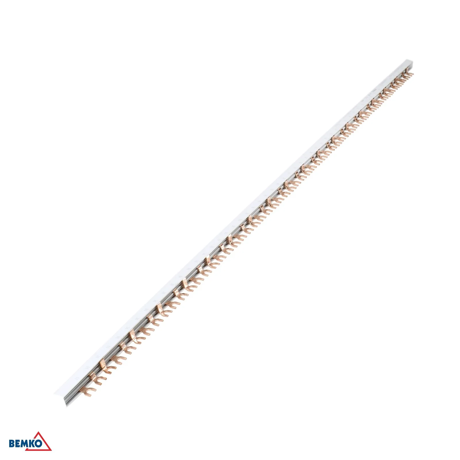Schelinger pripojovacia lišta 3F, medená, 10 mm², 54 modulov, 63A BM-A19-BBM-3F