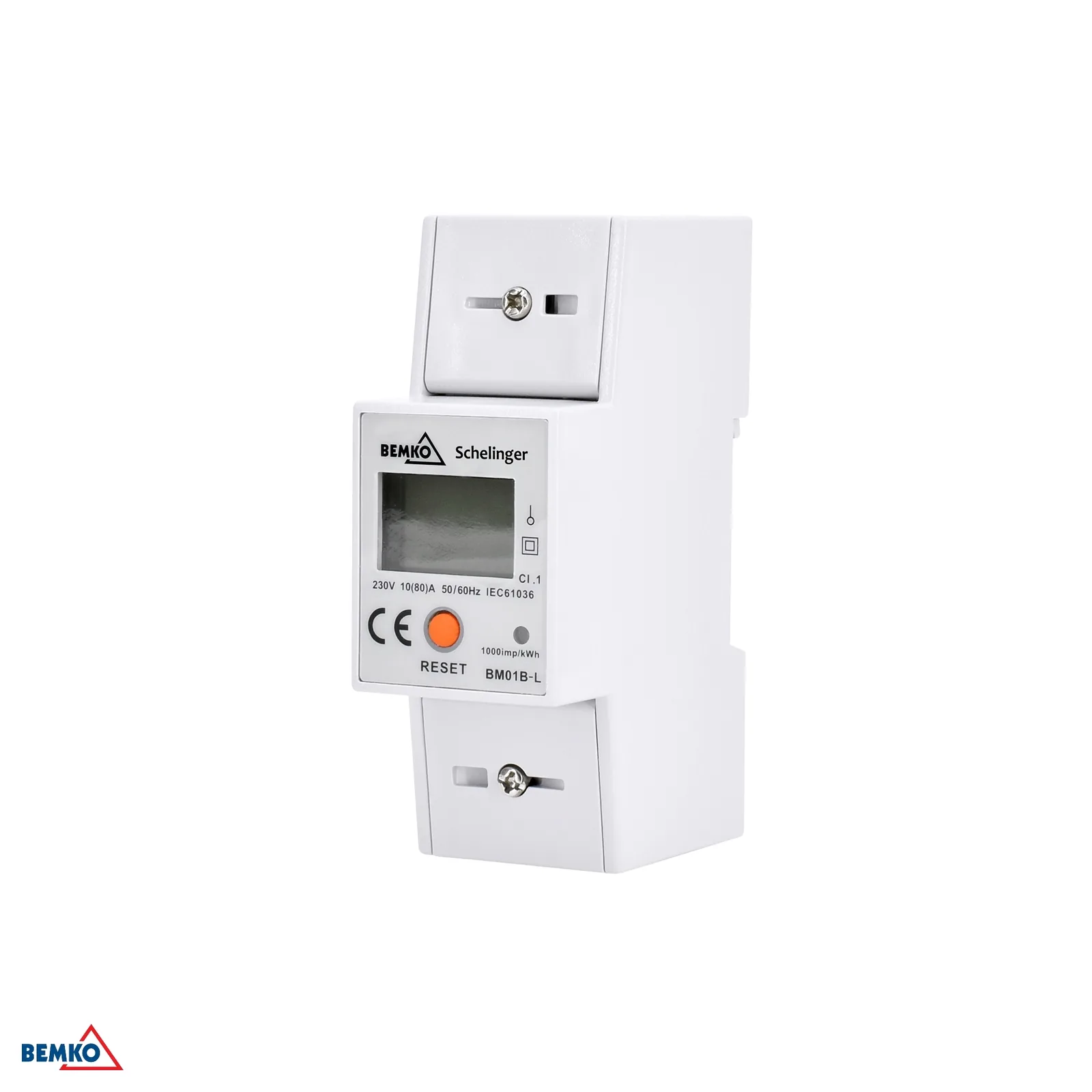 Jednofázový elektromer na DIN lištu 35 mm, 10(80)A, 230 V BM-A30-BM01B-L