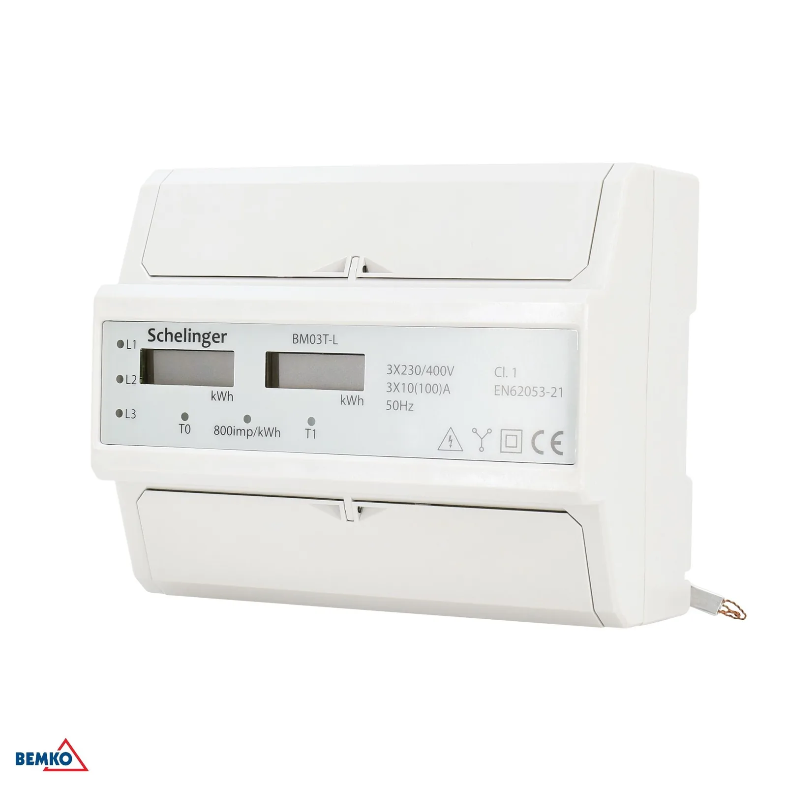 Schelinger trojfázový dvojtarifný elektromer 10(100) A, 3x 230/400 V BM-A30-BM03T-L
