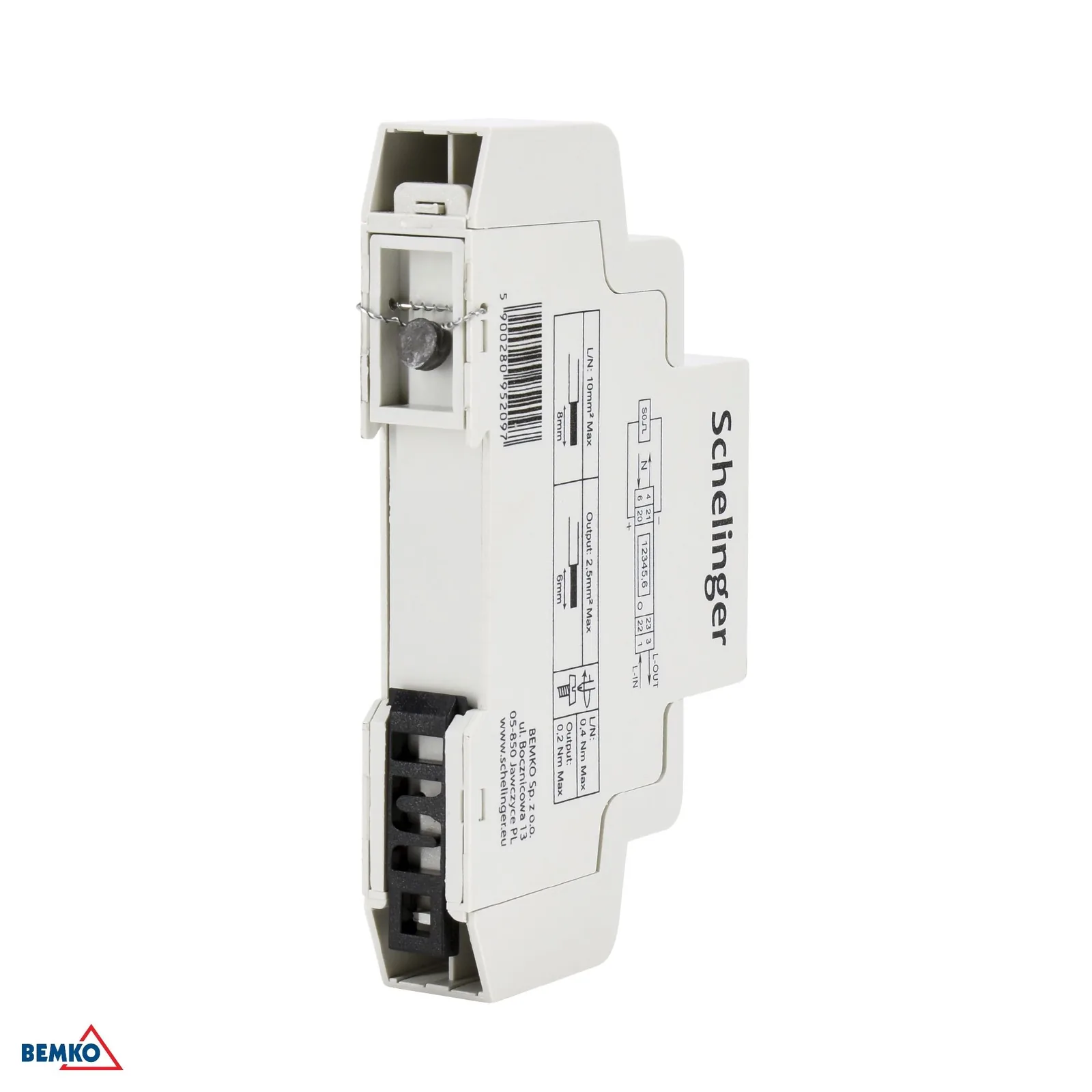 Jednofázový elektromer na DIN lištu Schelinger 1 modul 230 V 45 A BM-A31-SL01A-MID