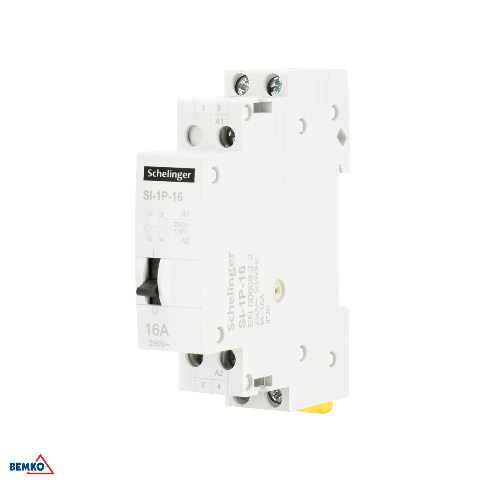 Impulzné relé 1P 16A Typ 20, 2 moduly, 250V, IP20 Schelinger BM-A63-SI-1P-16-20