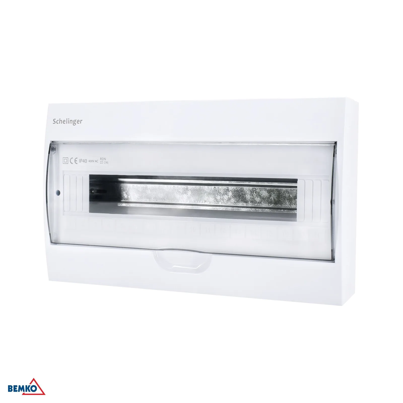 Rozvodnica na omietku IP40 so svorkami N a PE, 1X18 modulov BM-A80-RDN-IP40-NPE-18P