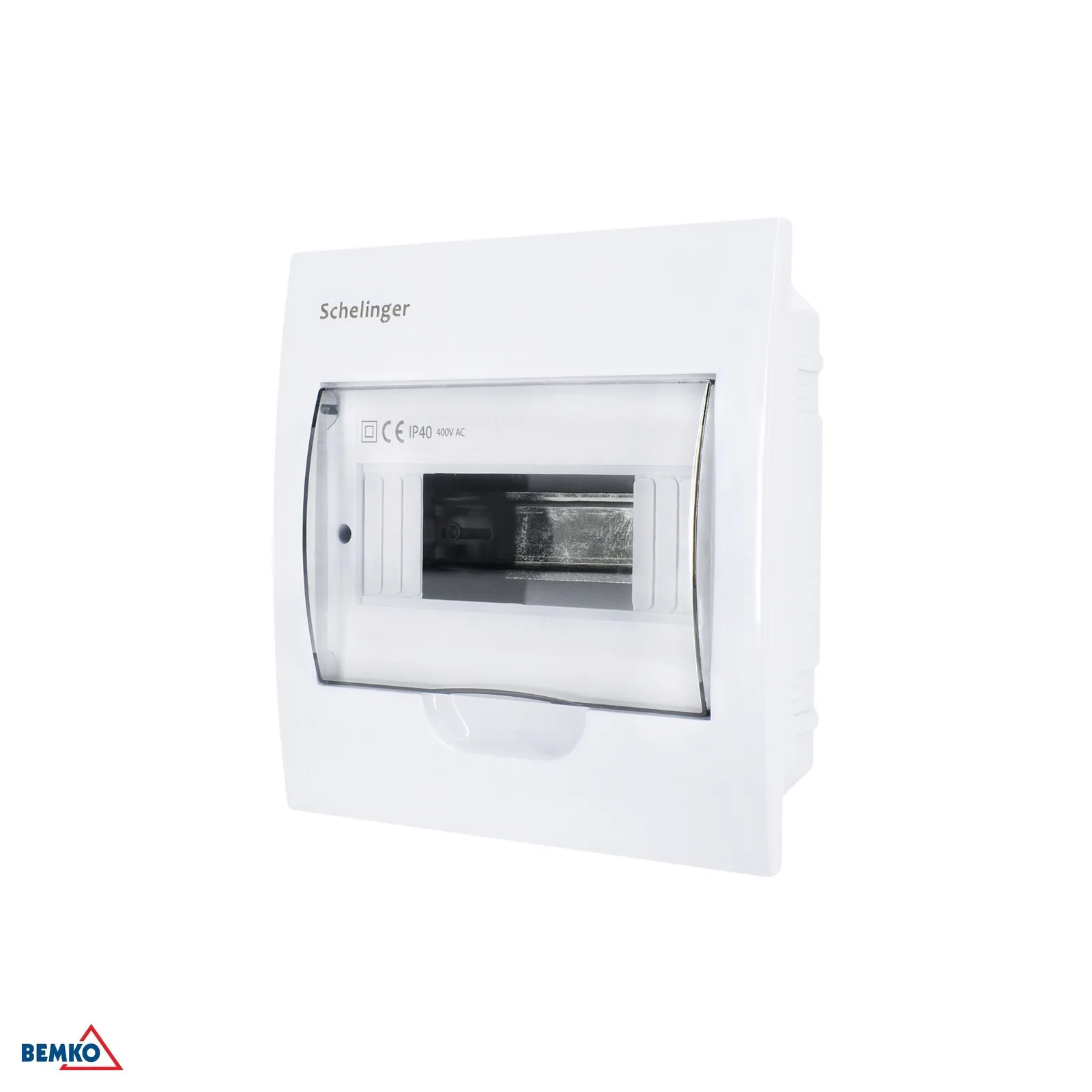 Zapustená rozvodnica IP40 s N a PE svorkovnicou, 8 modulov Schelinger BM-A80-RDP-IP40-NPE-08P
