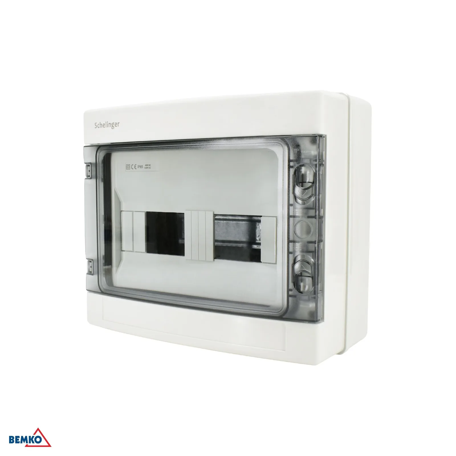 Schelinger rozvodnica na omietku IP65, 12 modulov, biela, s priehľadnými dvierkami BM-A80-RHN-IP65-NPE-12P
