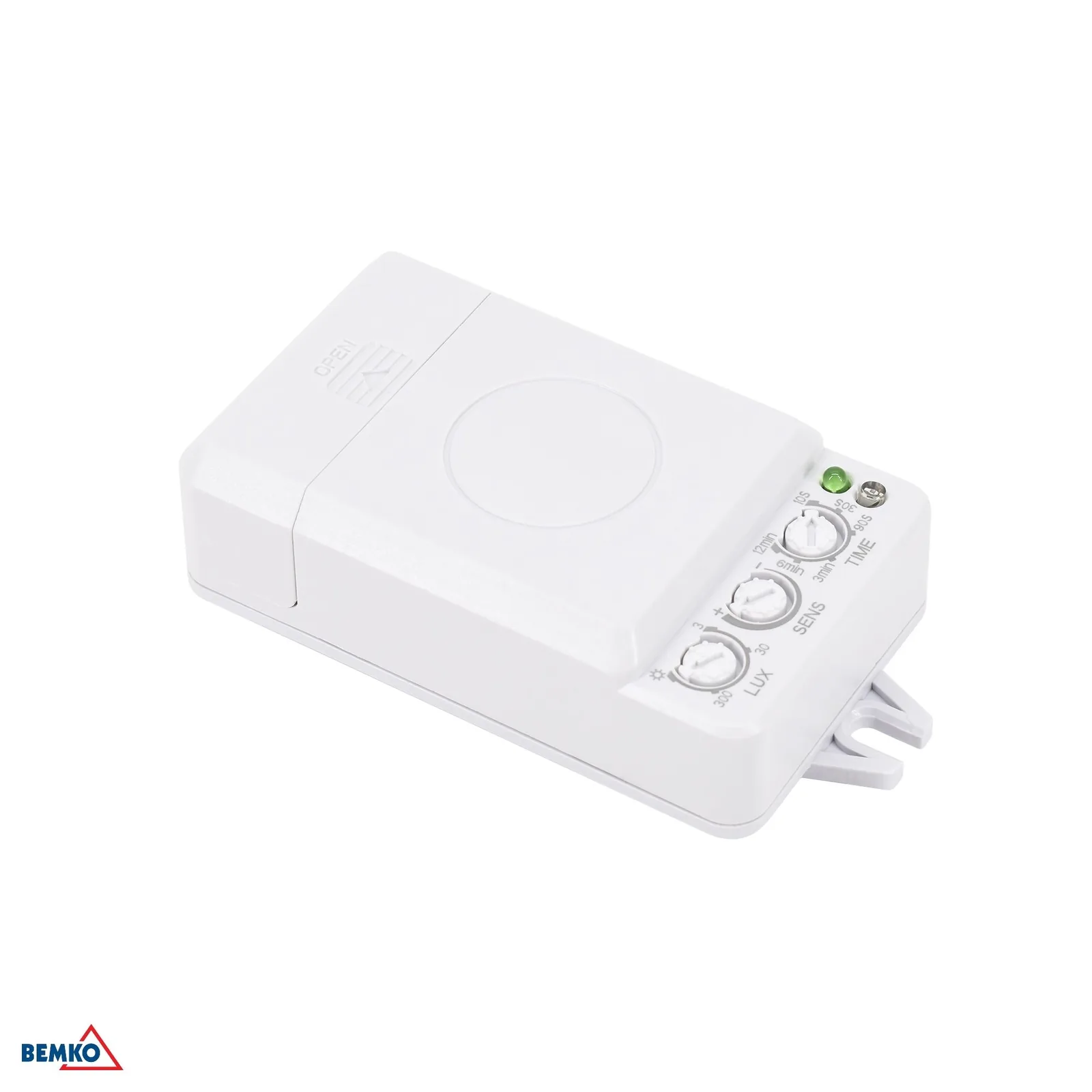 Mikrovlnný pohybový senzor 24 V DC, 360° stropný / 180° nástenný, IP20, biely BM-B52-SES73WH-24VDC
