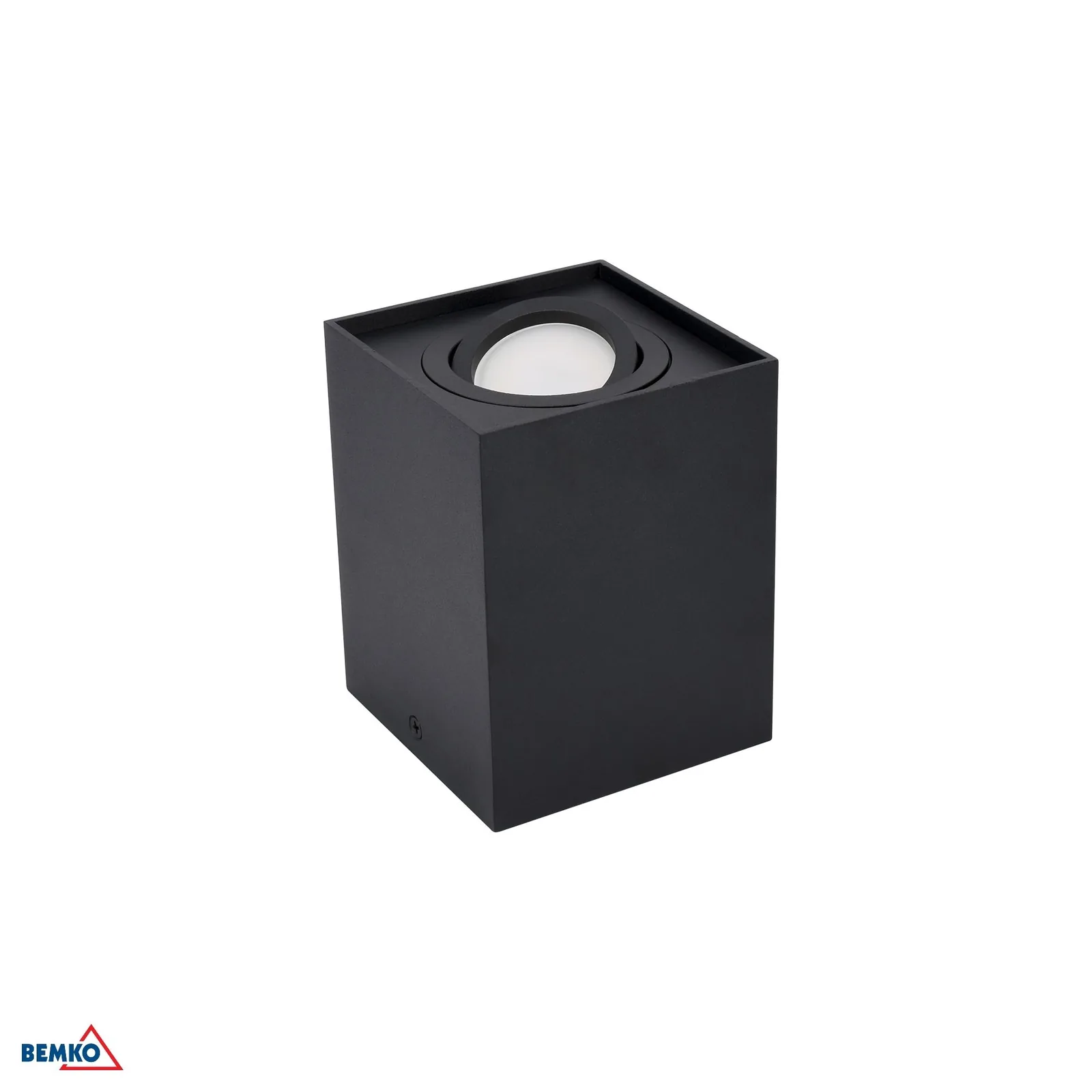 Bemko zapustené bodové svietidlo GU10 čierne 96×96 mm BM-C23-DLO-AS-GU10-150-BL