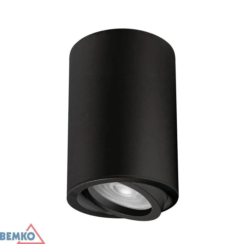 Zapustené bodové svietidlo GU10 čierne, priemer 70 mm BM-C23-DLU-AR-GU10-150-BL