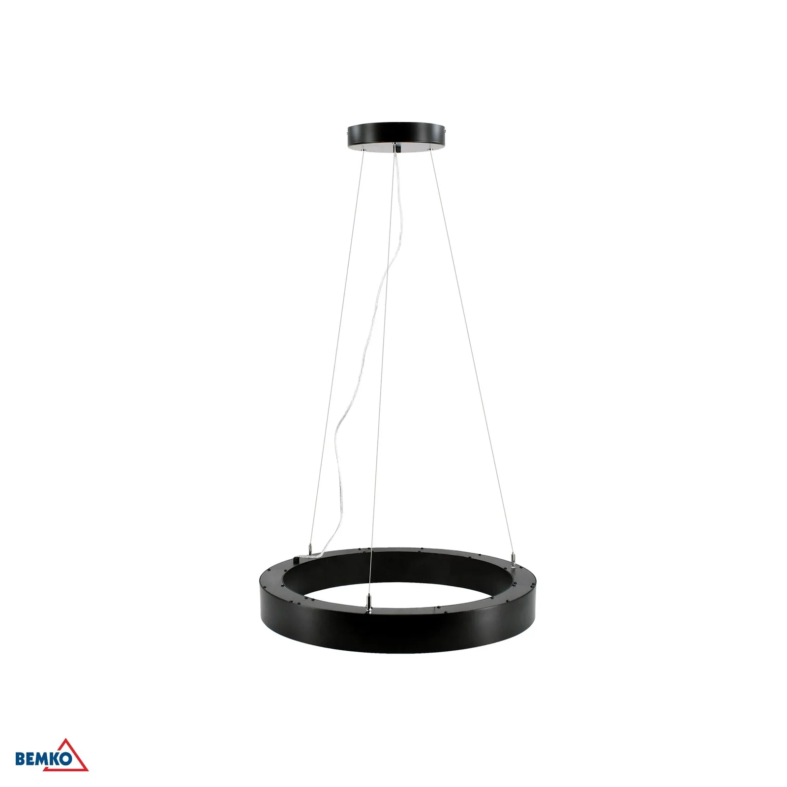 Luxmena LED závesné svietidlo kruh 60 cm 4000 lm 4000K čierne BM-C24-RING-060A-40B-840B-9005A-1B