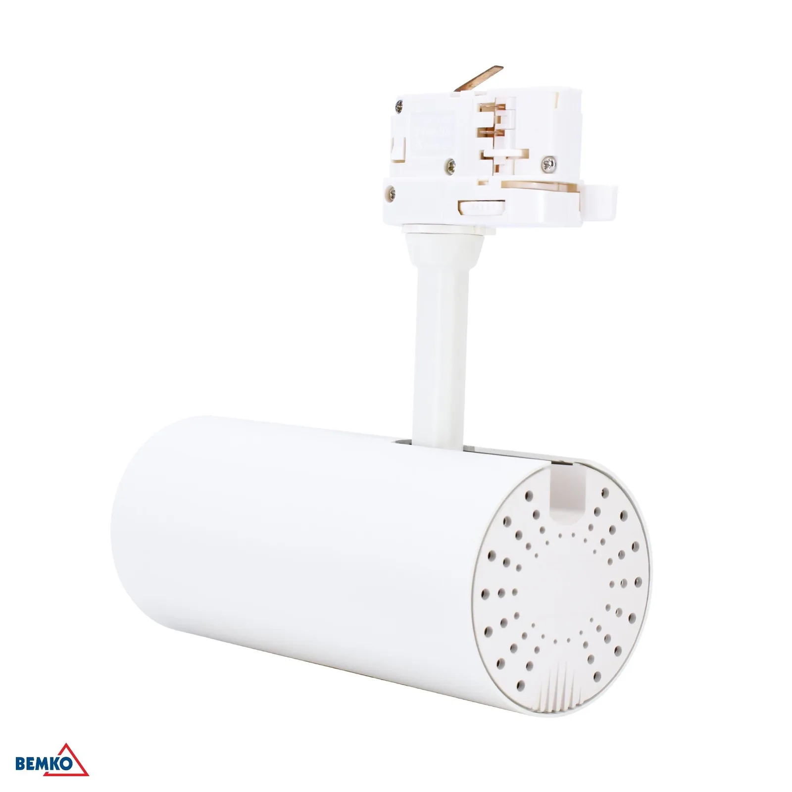 Trojfázový LED spot na lištu Bemko biely 30W 3000K 2300 lm 36° BM-C40-VRK-3F-030WH-3K