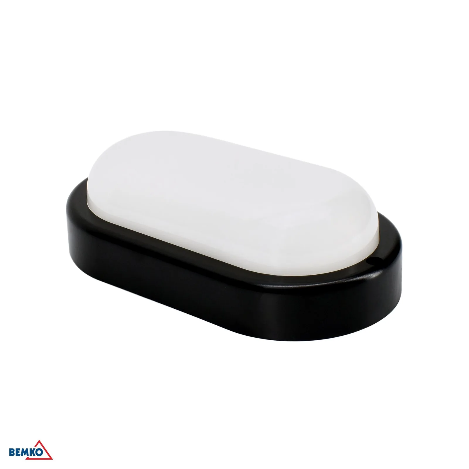 Oválne LED svietidlo Bemko 8W 4000K 760 lm IP54 čierne BM-C45-KAN2-08-BLO-4K