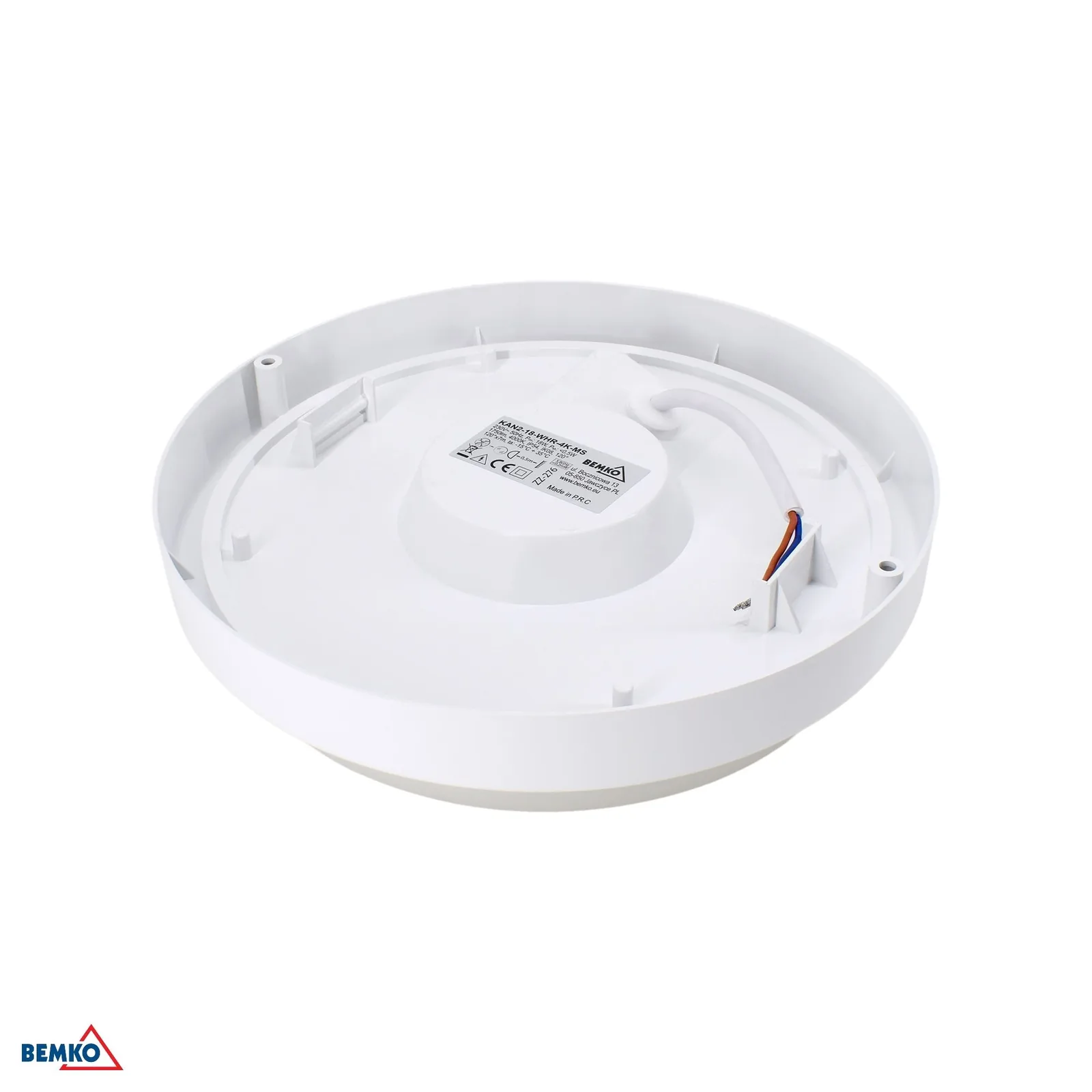 Bemko okrúhle prisadené stropné LED svietidlo 18W 4000K IP54 1750 lm BM-C45-KAN2-18-WHR-4K