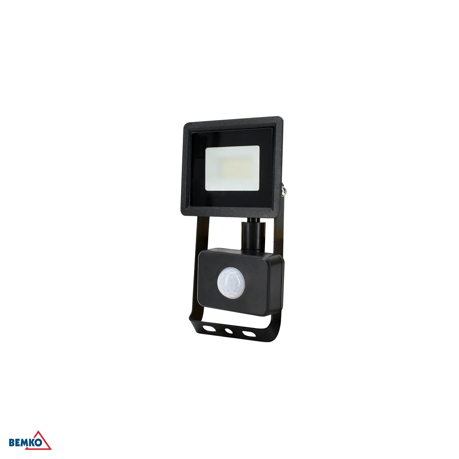 LED reflektor s PIR senzorom 10W 6500K IP65, čierny BM-C64-S-LFK2-010BL-6K