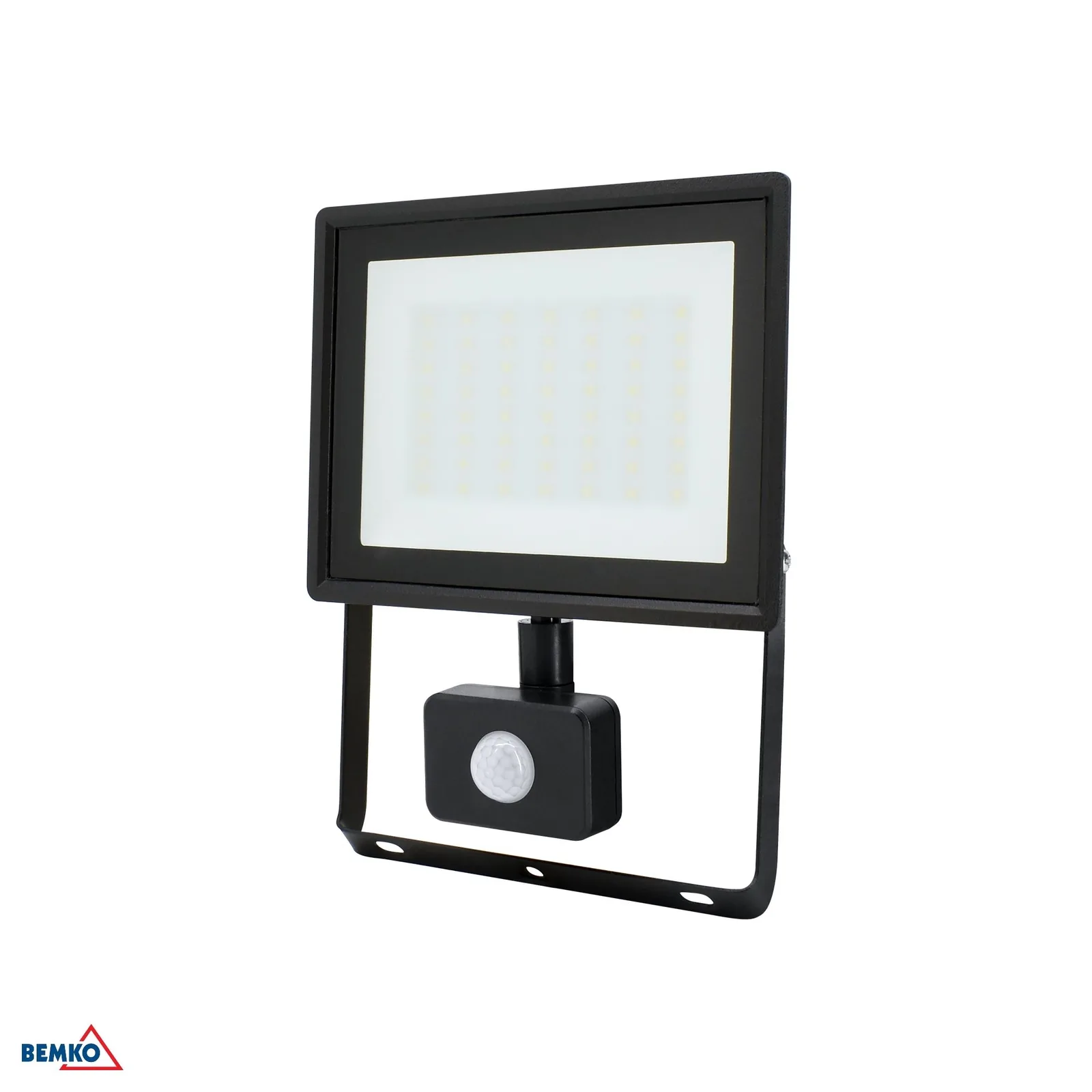 Kafler LED reflektor s PIR senzorom 50 W, 4000 K, IP65, čierny BM-C64-S-LFK2-050BL-4K