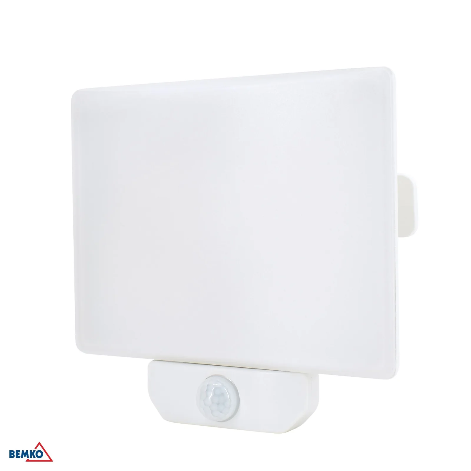 Bemko LED reflektor s PIR senzorom 50W 4000K 4500 lm IP65 biely BM-C65-LFX-050WH-4K-PIR