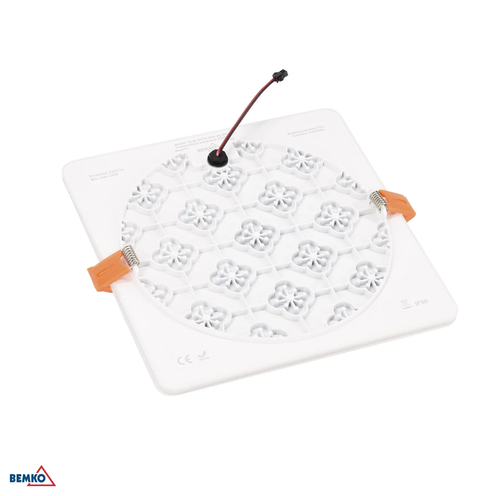 Bemko LED panel 26W 4000K 2220 lm štvorcový IP66/IP20 BM-C70-DLW-S215-260-4K-WH