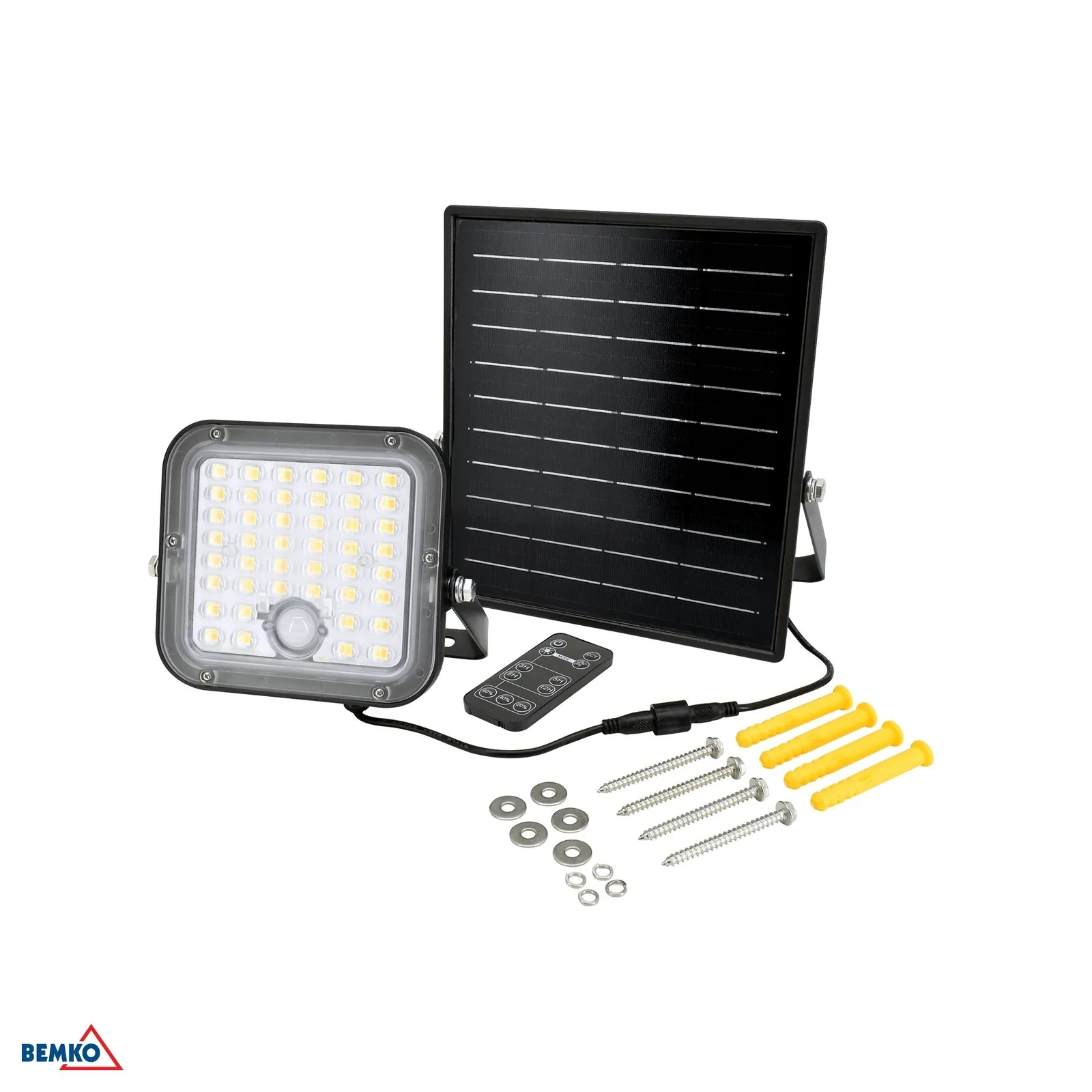 Bemko solárny LED reflektor so senzorom pohybu 10 W 1500 lm IP65 BM-C83-SOP-010BL-CCT-PIR