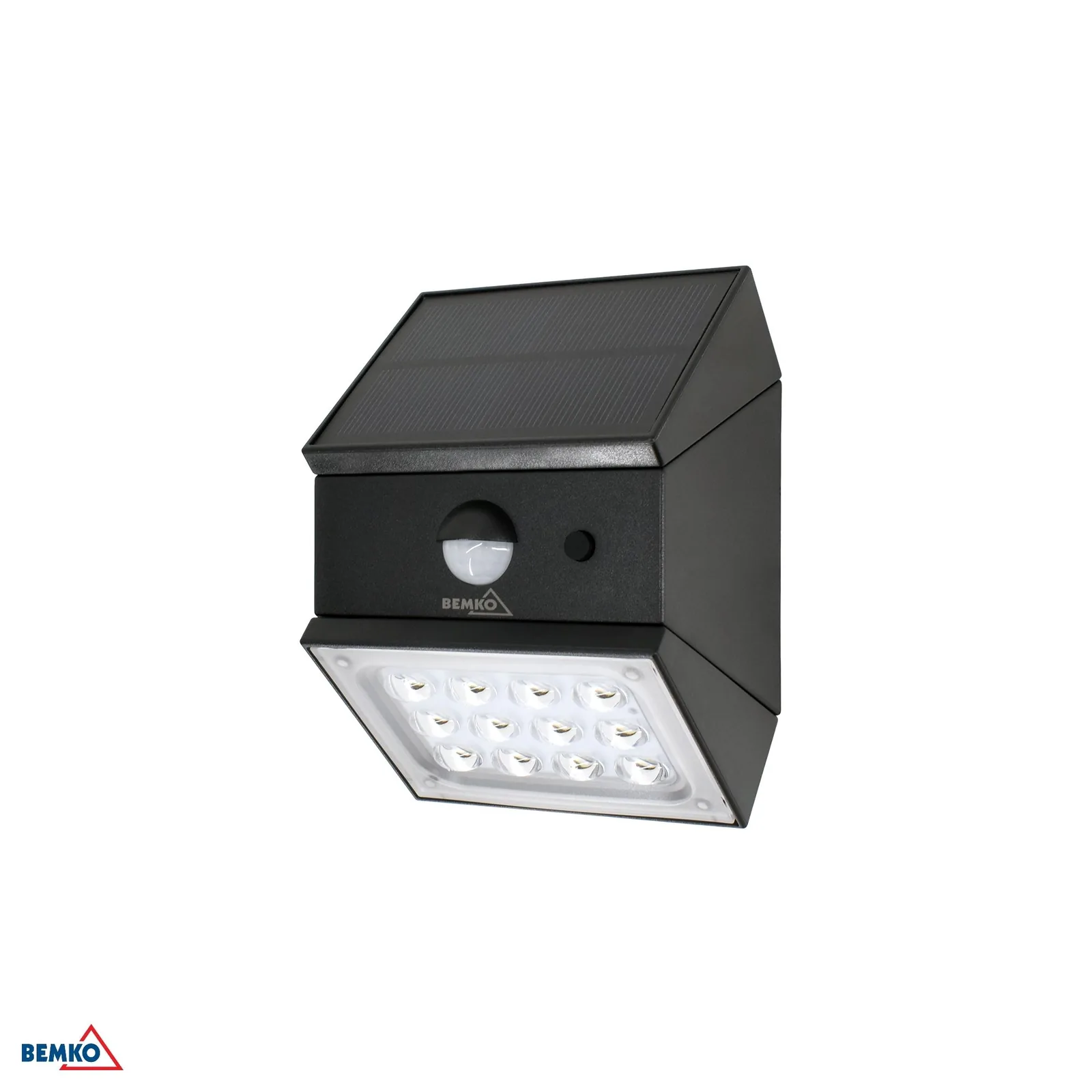 Bemko solárne LED reflektorové svietidlo s PIR senzorom 2,5 W 300 lm IP65 čierne BM-C83-SOR-002BL-CCT-PIR